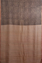 Load image into Gallery viewer, Hand woven tussar signature weave, block printed with natural dyes sari