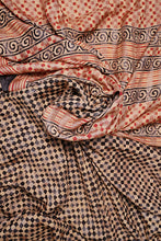 Load image into Gallery viewer, Hand woven tussar signature weave, block printed with natural dyes sari