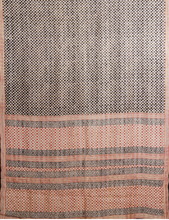 Load image into Gallery viewer, Hand woven tussar signature weave, block printed with natural dyes sari