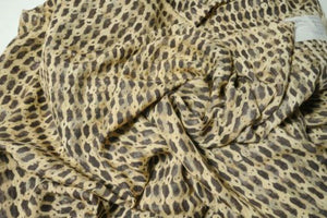 Natural Dye Block Print Tussar Fabric